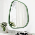 Asymmetrical Mirror for Wall Irregular Wood Frame Modern Unique Wall Mirror by HLFMVWE