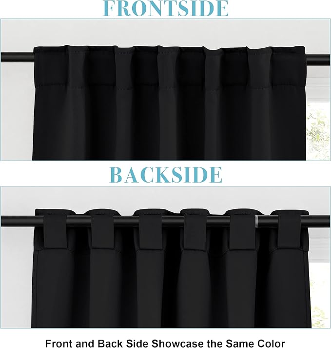 RYB HOME Short Bedroom Blackout Curtains - Image 3