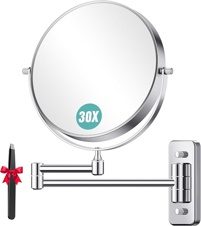 Auxmir 1X/30X Wall Mounted Makeup Mirror, Bathroom Makeup Mirror, Cosmetic by Auxmir