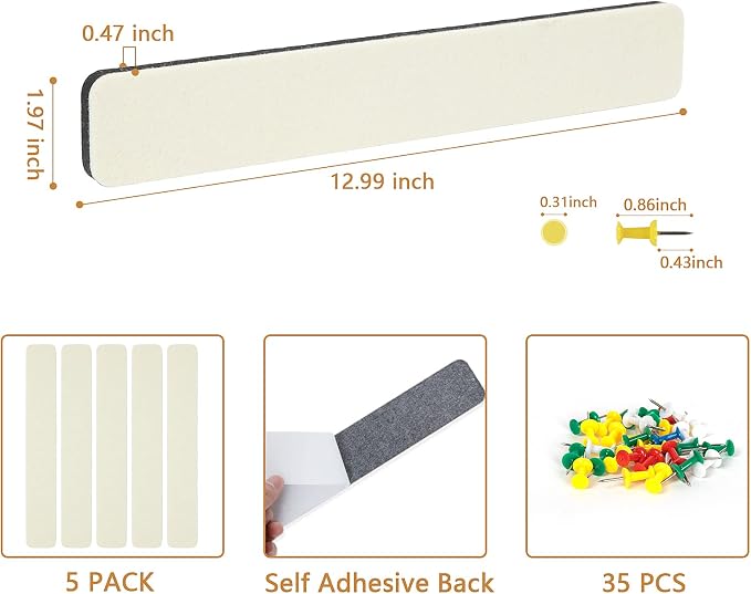 Felt Pin Board Bar Strips Bulletin Board - Image 4