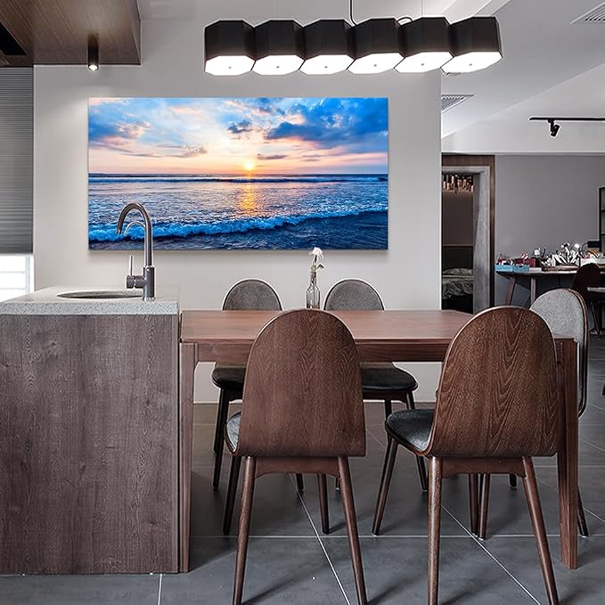 Wapluam Large Canvas Wall Art For Living Room Office Wall Decor Beach Pictures - Image 4