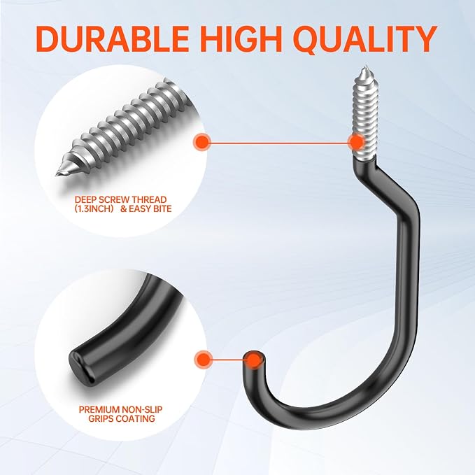 GURADESIGN 16-Pack Heavy Duty Bike Hook, Loading Capacity 100 LBS, 6 inch - Image 3