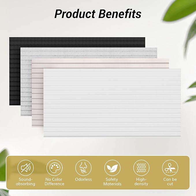 TONOR Bilayer Acoustic Panels Color Samples Pack, 3.86''x3.15''x0.72'' Adhesive - Image 7