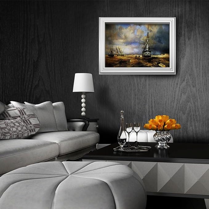 Abyssaly Black Wood Peel and Stick Paper 11.78" X 394" Decorative Self-Adhesive - Image 7
