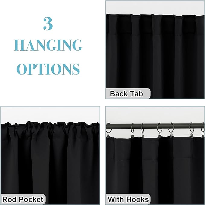 RYB HOME Blackout Curtains for Bedroom, Window Shades Thermal Insulating - Image 2