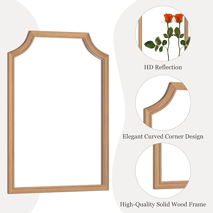 WallBeyond Scalloped Wood Mirror - Image 4
