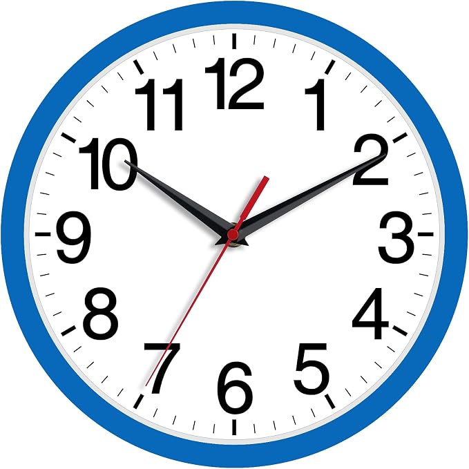 Rohioue Wall Clock Modern 8 Inch Battery Operated Silent Non Ticking Small by RohioueWallClock