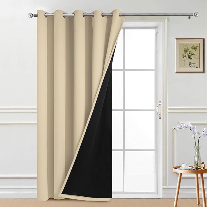 Yakamok 100% Blackout Lined Panels, Thermal Insulated Blackout Curtains by Yakamok