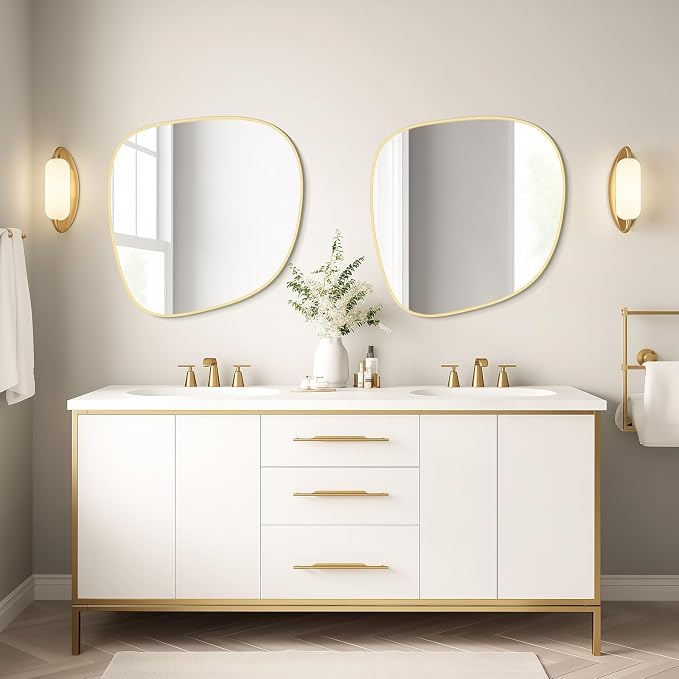 WallBeyond Asymmetrical Mirror, Irregular Wall Mirror, Wall Mirrors Decorative - Image 3