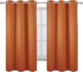 LEMOMO Orange Blackout Curtains 38 x 63 Inch Length/Set of 2 Curtain by Lemomo