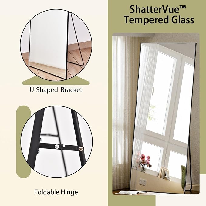 BEAUTYPEAK Full Length Mirror, Bedroom - Image 3
