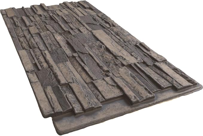 EverStone Cascade Faux Stone Panel, 48 5/8"W x 24 3/4"H x 1 1/4"D, Cascade - Image 6
