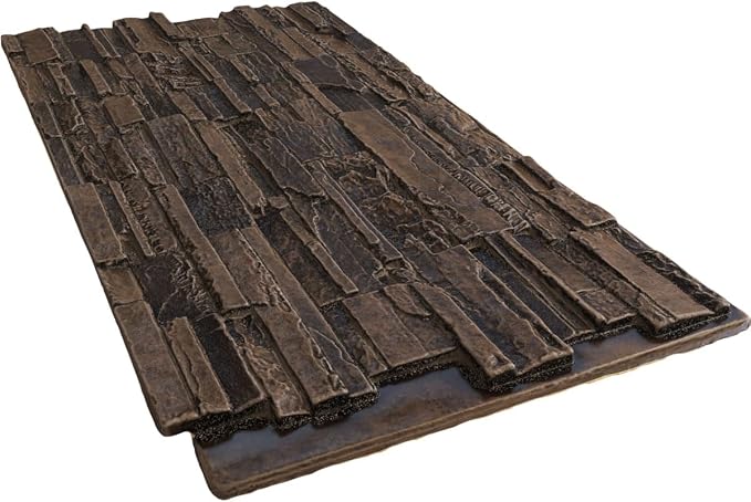 EverStone Cascade Faux Stone Panel, 48 5/8"W x 24 3/4"H x 1 1/4"D, Willow Peak - Image 6