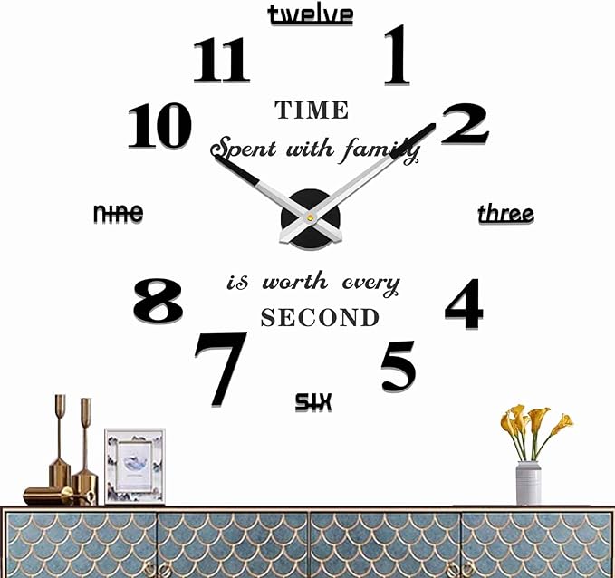 VANGOLD Large Wall Clock for Living Room by Vangold