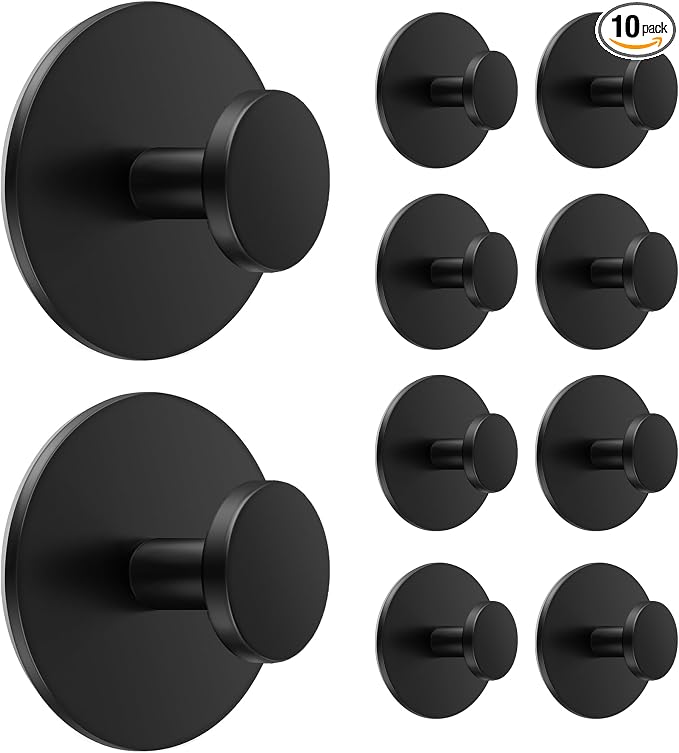 bussdis 10-Pack White Adhesive Wall Hook by BUSSDIS