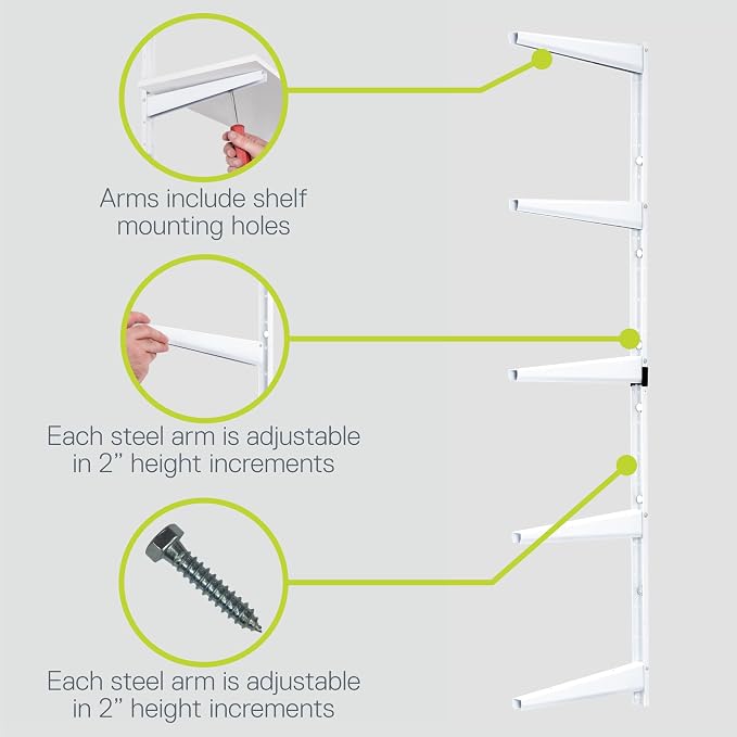 Delta Minimalistic White Shelf Brackets Cycle, Holds Up to 800 lbs, Modern - Image 4