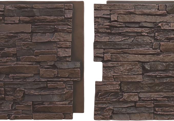 EverStone Canyon Ridge Faux Stone Panel, 45 3/4"W x 24 1/2"H x 1 1/4"D - Image 8