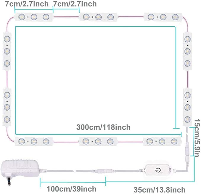Led Vanity Mirror Lights, Hollywood Style Vanity Make Up Light, 10ft Ultra - Image 3