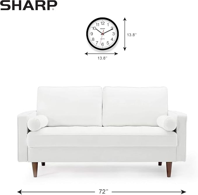 Sharp Wall Clock – Black, Silent Non Ticking 14 Inch Quality Quartz Battery - Image 4