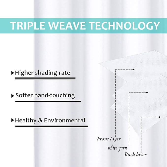 NICETOWN White 100% Blackout Curtains - Image 6