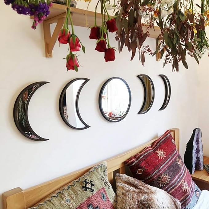 5 Pieces Scandinavian Natural Decor Acrylic Wall Decorative Interior Design by Shker
