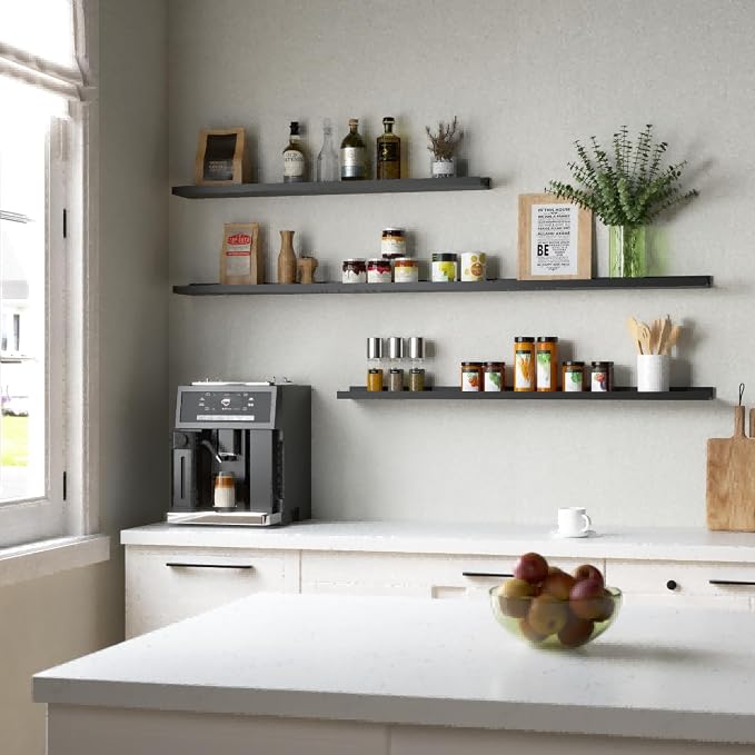 Boswillon 70.9 Inches Long Floating Shelves, 2 Set Modern Wall Shelf - Image 4