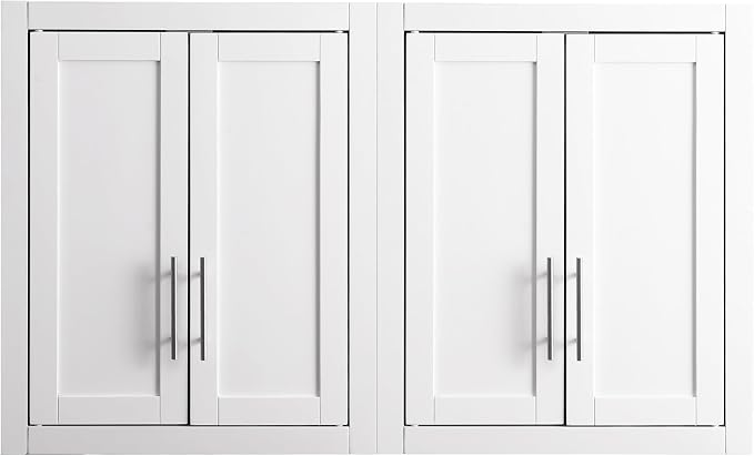 Crosley Furniture Savannah 2-Piece Wall Storage Cabinet, Cabinets - Image 4