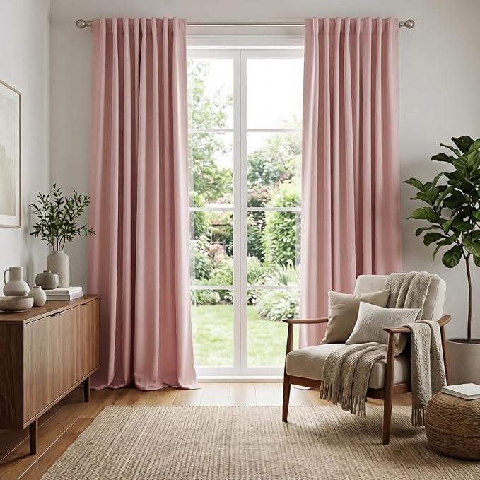 RYB HOME Blackout Curtains for Living Room, Privacy Thermal Insulating Window by RYBHOME