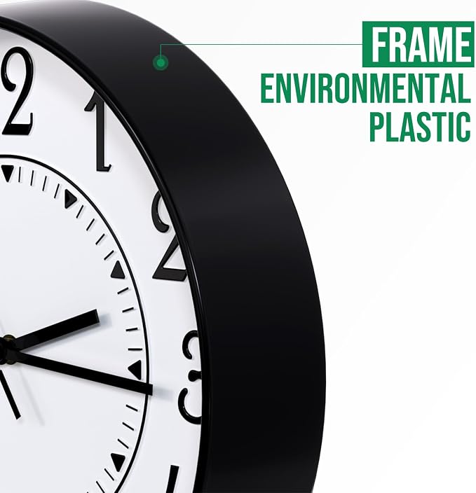 Wall Clock Modern Non-Ticking Battery Operated Silent Wall Clocks Simple Style - Image 4