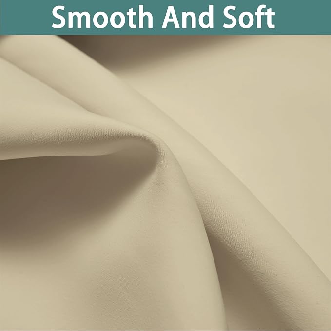 Yakamok 100% Blackout Curtains 96 Inches Long, 2 Thick Layers Heat and Full - Image 7
