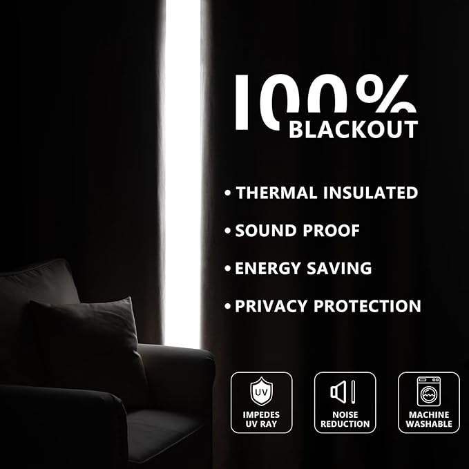 IGEMAEVE 100% Blackout Curtains - Image 6