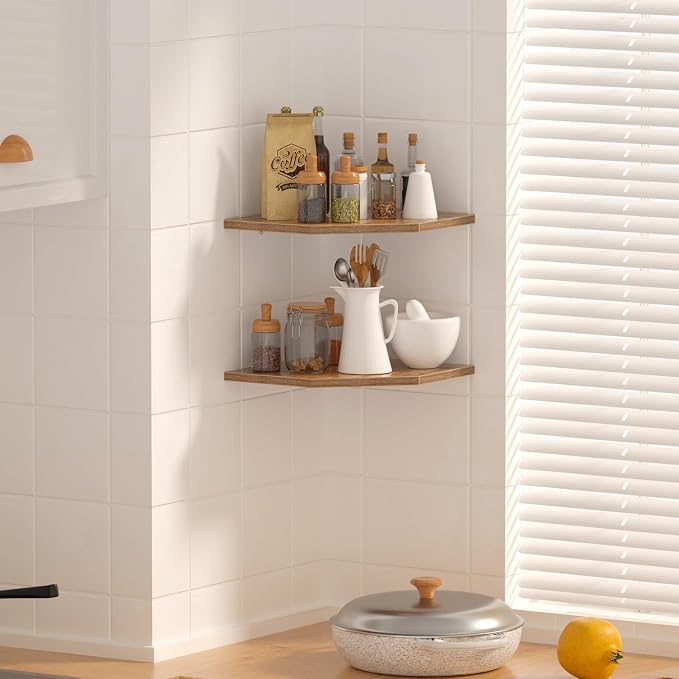 JJL Corner Shelf, 12 Inch Set of 4 Floating Shelves - Image 5