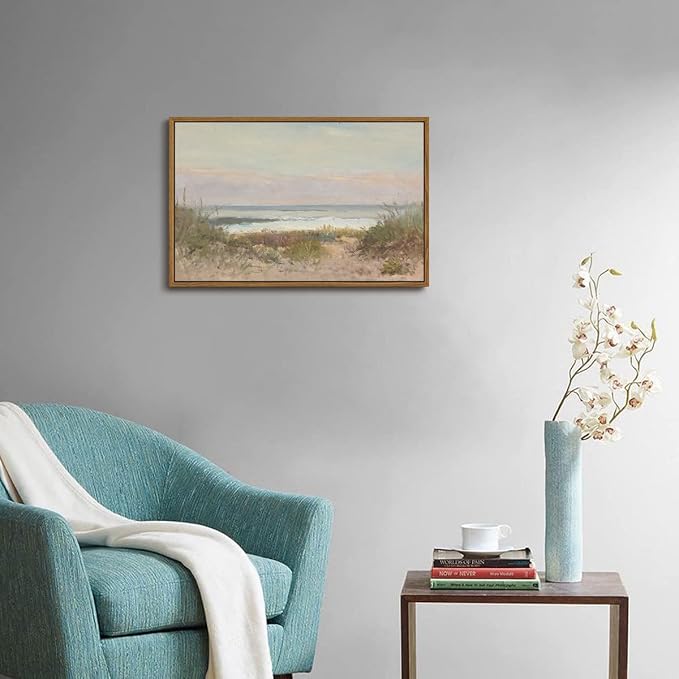 OIQArtOIQ Vintage Landscape Canvas Wall Art Framed Natural Scenery Painting - Image 5