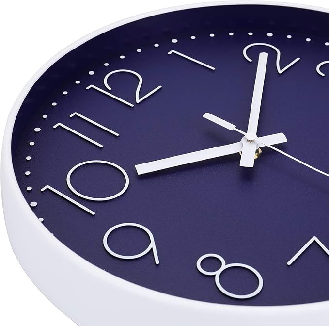 jomparis 12 Inch Silent Non-Ticking Battery Operated Quality Quartz Round Wall - Image 5