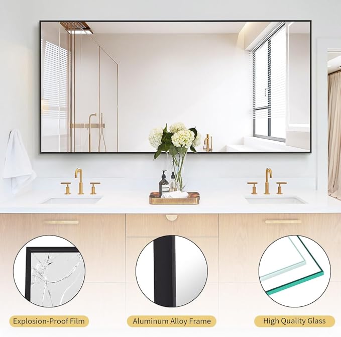 Koonmi 71"x30" Floor Mirror Full Length, Bedroom Floor Body Mirror - Image 4