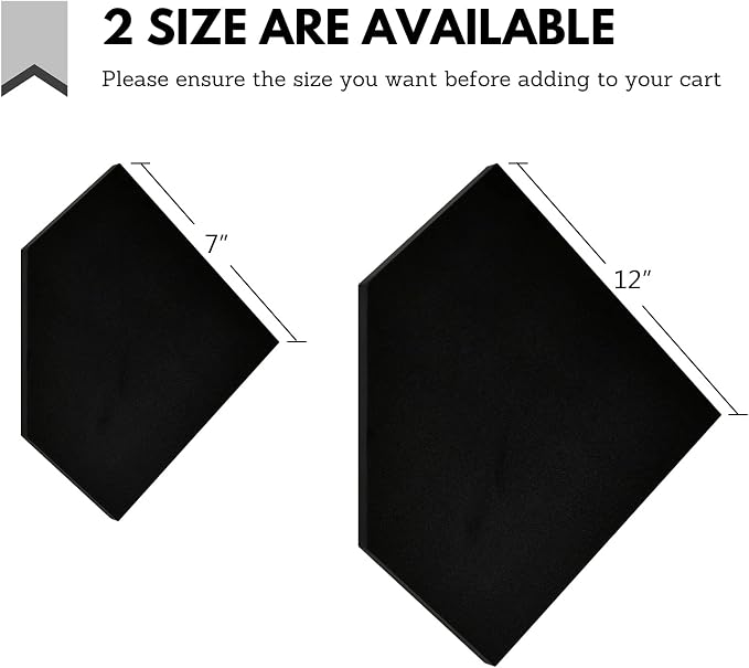 WELLAND 7-Inch Black Floating Corner Shelves Set of 2, Wall Mounted Storage - Image 3