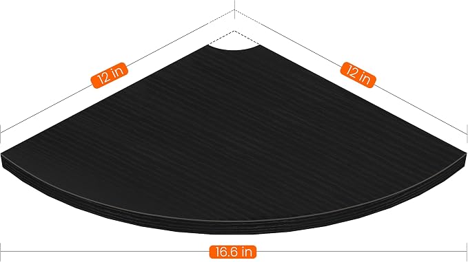 Homode Corner Shelf Wall Mount, 4 Tier Rounded Corner Floating Shelves - Image 3