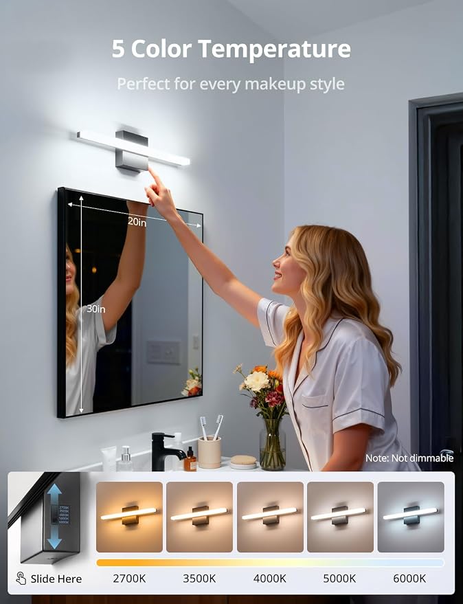 Combuh Modern Bathroom Light Fixtures Above Mirror Small Vanity Lighting Bar - Image 2