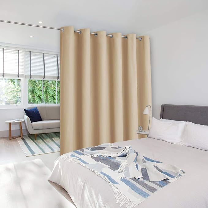 NICETOWN Room Divider Curtain Screen Partition, Noise Reduction Basement Curtain by NICETOWN