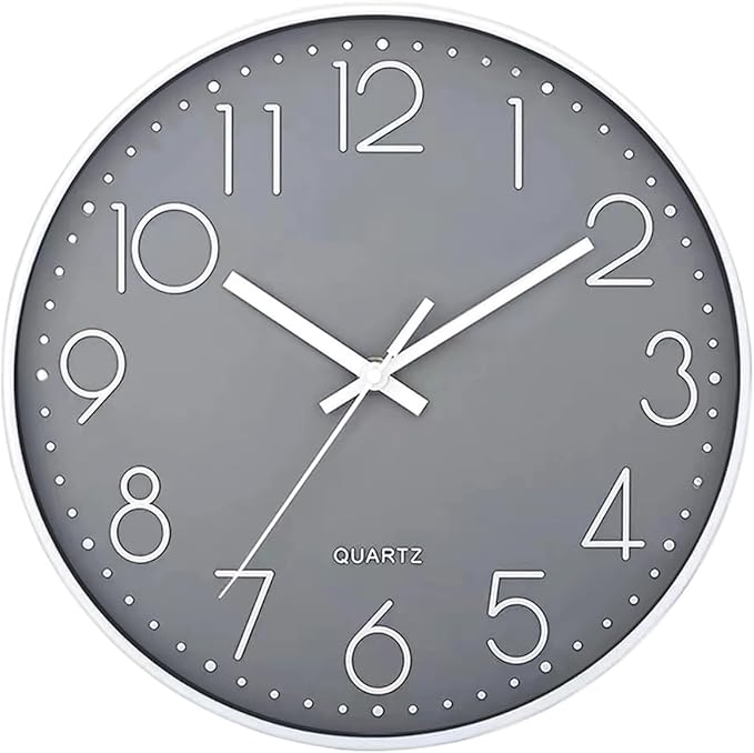 SIN&MI Wall Clock Silent & Non Ticking Modern Quartz Battery Operated Digital by SINMI