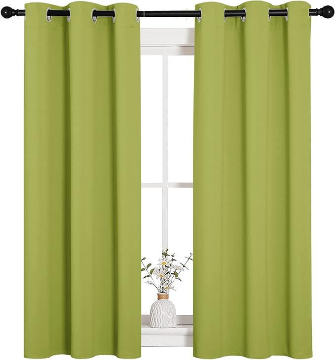 NICETOWN Green Blackout Curtains Window Panels, Window Treatment Thermal by NICETOWN