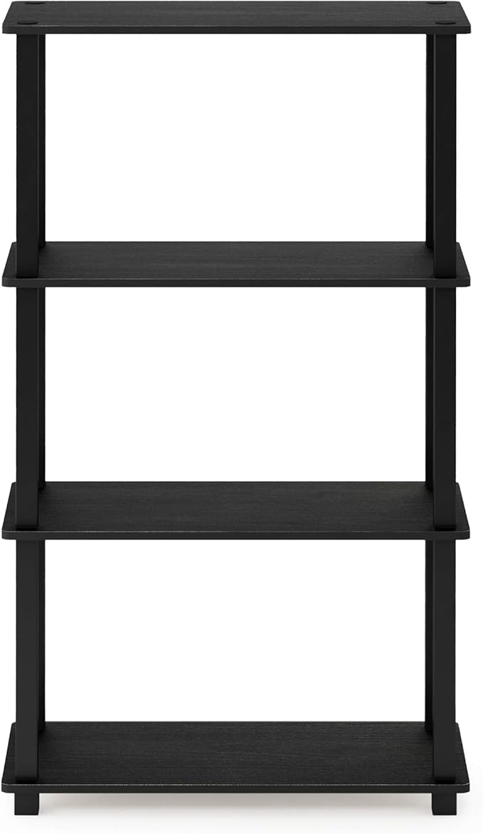 Furinno TURN-S-TUBE Storage Shelves, 4-Tier Book Shelf, Corner Shelf, Toolless - Image 5