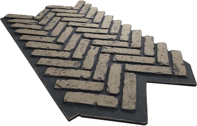 EverStone Herringbone Faux Brick Panel, 46 1/2"W x 25 1/4"H x 1"D, Ash Color - Image 6
