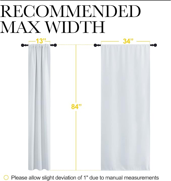 NICETOWN Greyish White Window Curtain Panels - Image 7