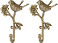 SOFFEE DESIGN 2pcs Metal Gold Coat Hooks by SOFFEEDESIGN