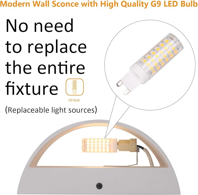 Aipsun 4 Pack Aluminum Modern Indoor LED Wall Sconce Hardwired Interior Wall - Image 3