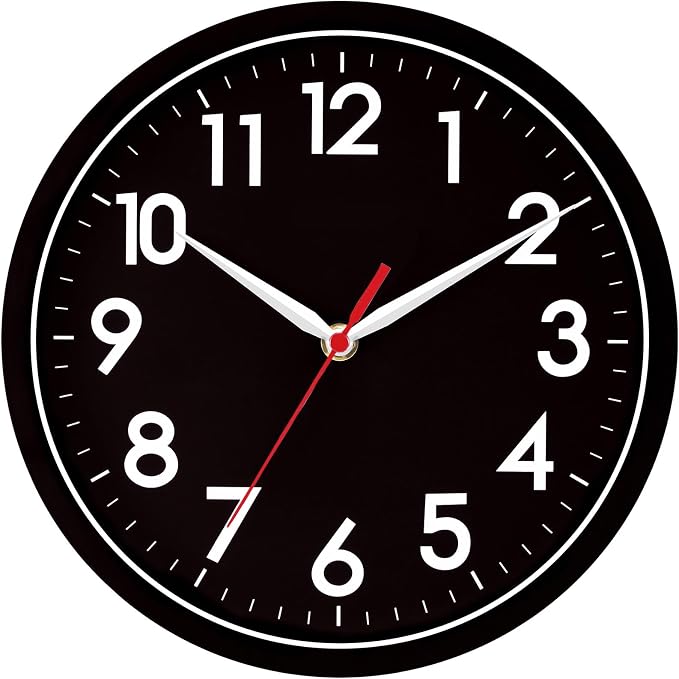 AKCISOT Wall Clock 8 Inch Silent Non-Ticking Modern Clocks Battery Operated - Image 9