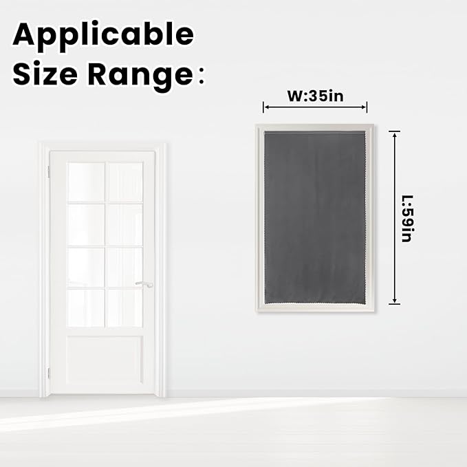 Magic Tape Stick On Curtains Window Shades Pull Down Blackout Window Cover - Image 7