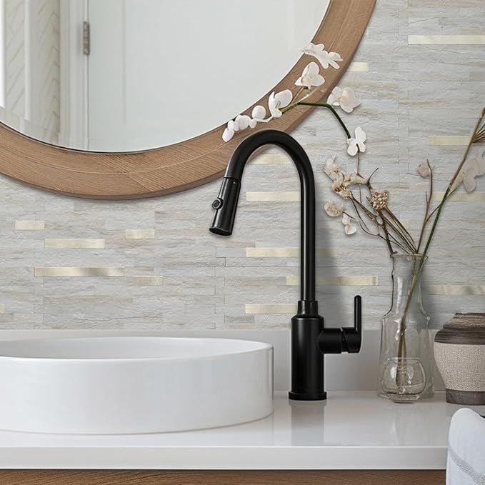 AULIGET 20 Sheets Faux Stone Peel and Stick Backsplash - Image 4