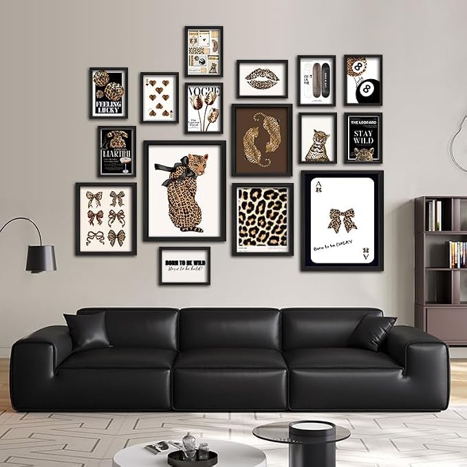 ANERZA 16 PCS Framed Leopard Wall Art Decor, Cheetah Wall Prints - Image 7